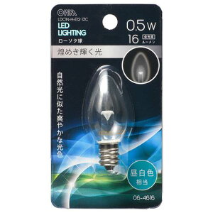 OHM �I�[���d�@�@LED���[�\�N���i�����p/0.5W/16lm/�����F����/C7/E12/�N���A�j LDC1N-H-E12 13C