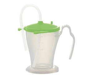 ストローカップ 250ml ベッド柵に掛けられる グリーン  4971032749617