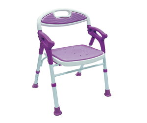 折りたたみシャワーチェアー 楽湯 パープル 7550ST 4945528675513