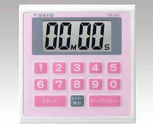 防滴タイマー(ピンク)TM-24(P) タイマーと時計表示の切り替えが可能 4974425170326