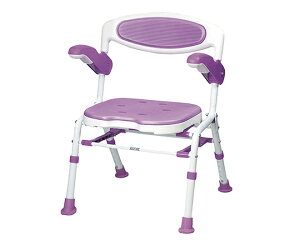 折りたたみシャワーチェアー パープル 4945528072503