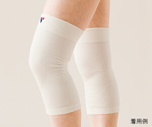 ひざ用パイル編み保温サポーター 1組入 L ホワイト