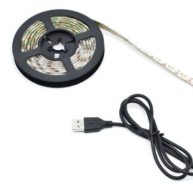 【ポスト投函便 同梱発送不可】BPS USB高輝度LEDテープライト2m ホワイト SMD5050 120leds IP65防水 BPS-LEDTL2WH 必要な長さにカット、両面テープで好きな場所に貼り付けできるテープLEDライト