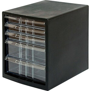 ナカバヤシ A4レターケース/仕切/浅3深2段/クロ A4E-SC5B