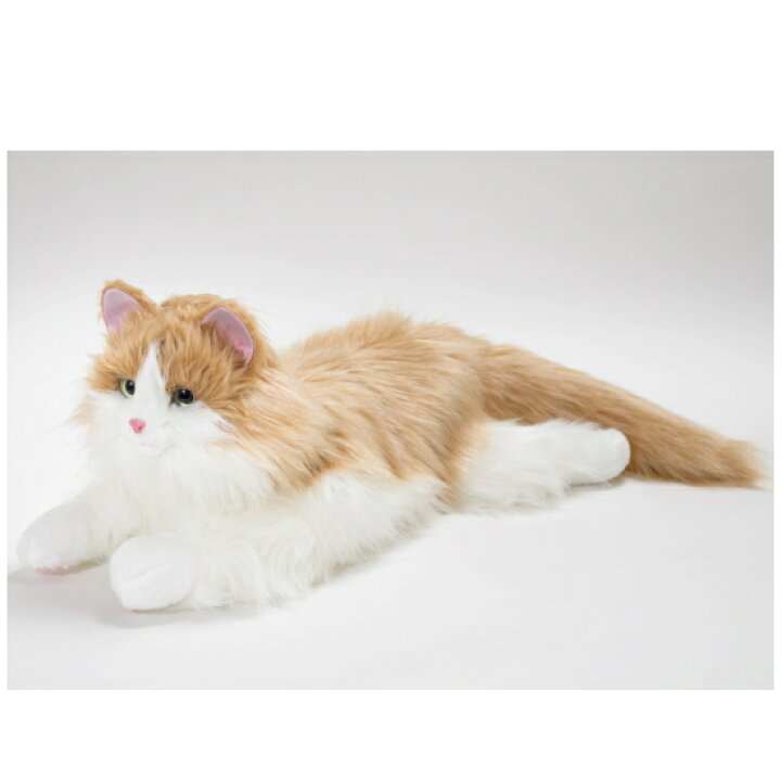 クッション リアル かわいいネコ ごきげんxブラウン しっぽ付き 日本最級 かわいいネコ