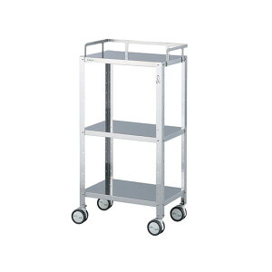 ナビス(アズワン) カラフルステンワゴン(フック付き) レギュラー シルバー(塗装無)  CSWR-3SF