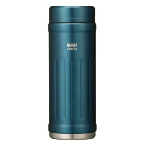 シービージャパン(CB JAPAN) 水筒 直飲み 真空断熱 2層構造 テフロン加工 ブルー 410ml カフア コーヒー ボトル QAHWA