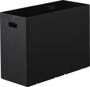 山崎実業(Yamazaki) 蓋付き 収納ボックス ワゴン 用 追加 ボックス L ブラック W15×D35×H26cm タワー tower キャスター付き 収納ワゴン 隙間収納 1970