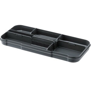 リス(RISU) 収納ボックス トランクカーゴ スタックカーゴ トレー Sタイプ ダークグレー 日本製 182108 ツールボックス