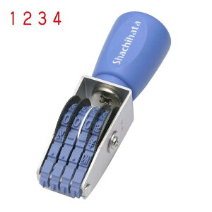 シャチハタ スタンプ 回転ゴム印 欧文4連 4号 捺印サイズ 約24×5ミリ ゴシック体