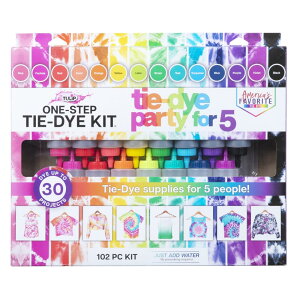 TULIP `[bv Xebvi 15FȒPLbg VRfނD݂ɐ߂Ċy one-step tie-dye 15-Color Party Kit
