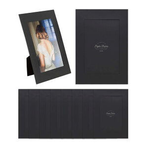 mCN X^fBO y[p[tHgt[ ubN 4x6C` Standing Paper Frame - Black 10 z