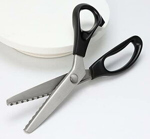 はさみ ハサミ ピンキング鋏 シザー波刃 ピンキングはさみ フィットカットカーブ プロ グルーレス刃手作り工房ステンレス製 布切り手芸洋裁鋏DIY 皮革綿布紙装飾裁縫織物カット万能切れ味