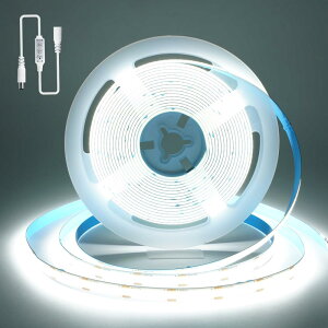 COB LEDe[vCg 5M XgbvCg DC12V F t 6000k 邳 iK ԐڏƖ Px 320LEDs/m ʃe[v tȒP ؒf\ 6000K