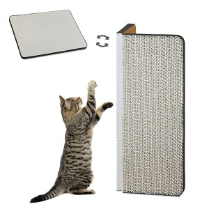 GLOLIT 猫 爪研ぎ 段ボール、猫 スクラッチャー、猫用爪とぎ 壁やコーナー用の革新的な猫爪とぎポスト、爪とぎ取り付け簡単 ペット用 、四季対応、家具傷防止、 ソファ、家具、壁に貼る 耐