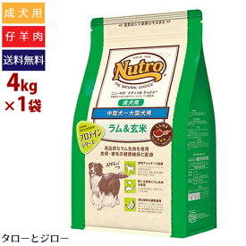 【選べるおまけ付】ニュートロ ナチュラルチョイス 成犬用 中型～大型犬用 ラム＆玄米 4kg