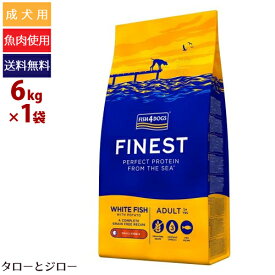 【ポイント10倍】フィッシュ4 ドッグ ファイネスト オーシャンホワイトフィッシュ 6kg 小粒 白身魚 穀物不使用 EPA DHA プレミアム ドッグフード