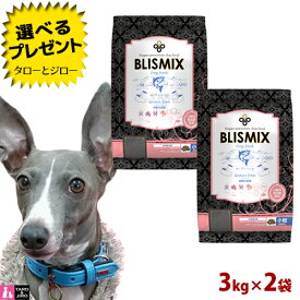 【ポイント10倍】【選べるおまけ付】ブリスミックス 犬用 グレインフリー サーモン 小粒 3kg×2袋 プレミアム ドッグフード