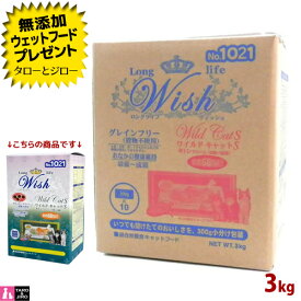 【ポイント10倍】ウィッシュ 猫用 ドライフード ワイルドキャットS キトンフローム 3kg(300g×10) 全年齢用 チキン 鶏肉 高タンパク プレバイオティクス グレインフリー