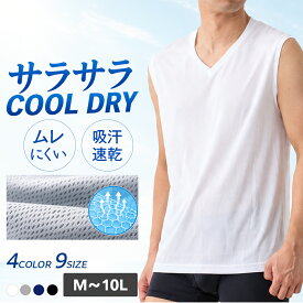 【一部予約】ハニカムメッシュサーフインナー メンズ インナー Vネック ノースリーブ サーフ 無地 M L LL 3L 4L 5L 6L 8L 10L 大きいサイズ 大寸 全4色