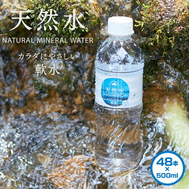 【予約商品】水 ミネラルウォーター 天然水 ペットボトル 500ml 48本 【ケース販売】【返品不可】