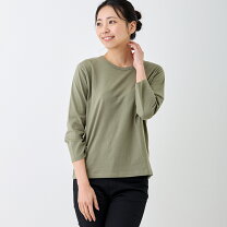 楽天市場】七分袖 tシャツ レディース（カラーカーキグリーン 