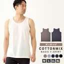＼【店内全品ポイント5倍】8/11 01:59まで／ 【特別価格】綿混タンクトップ メンズ トップス 綿混 コットン 速乾 無地 シンプル M L LL 3L 全6色