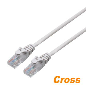 LAN�P�[�u�� CAT6 10m �N���X ���C�g�O���[ CBC6X-100-LG