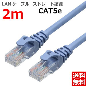 LAN�P�[�u�� CAT5e 2m �X�g���[�g �J�e�S���[5e �����P�[�u�� �ߐ܂�h�~ �X�����R�l�N�^ 1�N�ۏ� TARO'S ���C�g�u���[ CBC5E-020-BL �|�X�g������ ��������