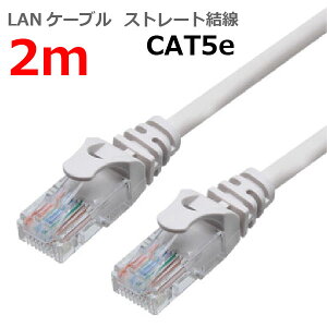 LAN�P�[�u�� CAT5e 2m �X�g���[�g �J�e�S���[5e �����P�[�u�� �ߐ܂�h�~ �X�����R�l�N�^ 1�N�ۏ� TARO'S ���C�g�O���[ CBC5E-020-LG