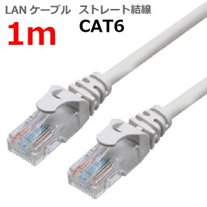 LAN�P�[�u�� CAT6 1m �X�g���[�g �J�e�S���[6 �����P�[�u�� �ߐ܂�h�~ �X�����R�l�N�^ 1�N�ۏ� TARO'S ���C�g�O���[ CBC6-010-LG