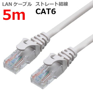 LAN�P�[�u�� CAT6 5m �X�g���[�g �J�e�S���[6 �����P�[�u�� �ߐ܂�h�~ �X�����R�l�N�^ 1�N�ۏ� TARO'S ���C�g�O���[ CBC6-050-LG