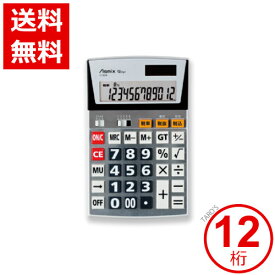 ビジネス電卓 Lサイズ 12桁 税率表示LCD 税計算 ビジネス 家計簿 文字が大きい 見やすい 読みやすい 多機能 電卓 アスカ Asmix C1229 送料無料