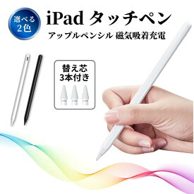 Ciscle iPadタッチペン B-RB01 / iPad タッチペン スタイラスペン CISCLE タッチペンiPad 細い タブレット apple pencil 互換 スタイラスペンiPad ワイヤレス充電 磁気吸着 Type-C 急速充電 2018〜2025年 iPad専用 替え芯3本付き
