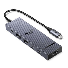 UGREEN Revodok USB-C ハブ 6in1 100W USB PD対応 4K 60Hz 10Gbps 高速データ転送 HDMIポート USB C 3.2 &amp; USB-A 3.2 MacBook Pro/Air、iPad Pro、Th