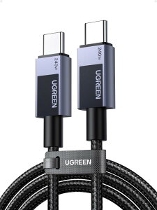 UGREEN USB C �P�[�u���y240W PD3.1 ���}���[�d�z �^�C�vC USB PPS2.0�Ή� E-Marker�`�b�v���� ���ϋv�i�C�����҂� 480Mbps�f�[�^�]�� �����o���h�t�� USB CtoC �P�[�u�� iphone17�V���[�Y/G