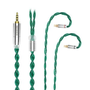 NICEHCK SilverLoong イヤホンリケーブル 7N銀メッキ単結晶銅OCC線&銅銀合金線のミックス 0.78 2Pin 3.5mmプラグ 金属製コネクタ 着脱式 柔らかい アップグレードケーブル 3極 柔らかい 1.2m DIYイヤホ