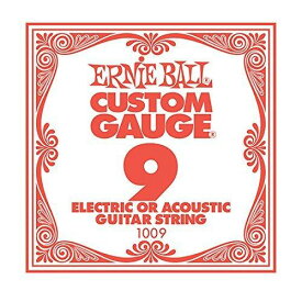 【】ERNIE BALL エレキギター弦 バラ弦 1009 .009 6本セット アーニーボール