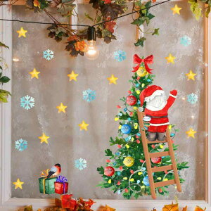 NAIZANG �E�H�[���X�e�b�J�[ �N���X�}�X�c���[ �N���X�}�X �� �V�[�� ������� �͂����� �傫�� �E�H�[���V�[�� �� ���� Christmas tree �E�H�[�����Ă����[ ���� �ǂɂ͂� bedroom wall sticker decorat