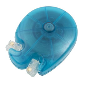 マクサー電機 モジュラーコード 電話線 巻取り式 2.4m クリアブルー 6極 2芯・4芯用 MTC-024BL