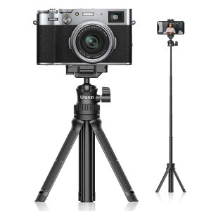 MT-34 ミニ三脚 自撮り棒 スマホ三脚 6段伸縮 スマホホルダー付き 卓上セルカ棒 軽量 スマートフォン用三脚 ABS製 360度回転 ビデオカメラ ボール雲台 持ち運びに便利 iPhone/Android/スマホ/カメラ