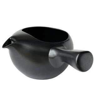 風景ドットコム 常滑焼 フタなし大急須 ちゃーみる 冷茶 日本製 (黒, 660ml入り)