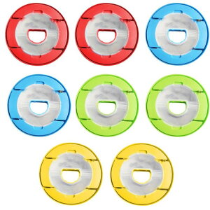 仕掛け巻き 8枚セット 4色入り スプール シリコン 釣りライン巻 釣り糸ボビン 折り畳み式クラムシェルデザイン 仕掛け巻き収納 ?釣り道具 釣り糸の保護 釣り用