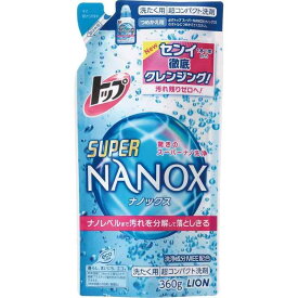 トップ スーパーナノックス 洗濯洗剤 液体 つめかえ用 360g