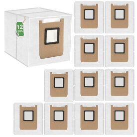 Eufy Omni E20/E25/E28 対応 使い捨てダストバッグ 12枚入 3.2L大容量 集塵袋 不織布製 高性能フィルター 掃除機交換用パーツ