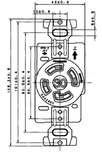 WF2430B �p�i�\�j�b�N ���|�������R���Z���g �u���b�N(�ڒn3P(��4P) 30A 250V)