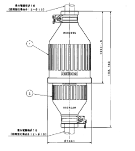 WA3420K �p�i�\�j�b�N �h���L���b�v�A�R�[�h�R�l�N�^�{�f�B�Z�b�g�i(�ڒn3P(��4P) 20A 250V)