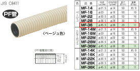 【4/25ポイント最大9倍(+SPU)】MF-36 未来工業 ミラフレキ（PFD）20m巻 ベージュ色