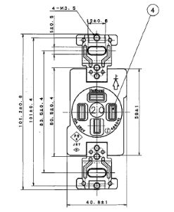 WF1420WK �p�i�\�j�b�N �����R���Z���g(�~���L�[�z���C�g)(�ڒn3P(��4P) 20A 250V)