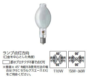 岩崎電気 FECセラルクスエースPRO 垂直点灯形 M190FCLSP-W/BUD (電球 